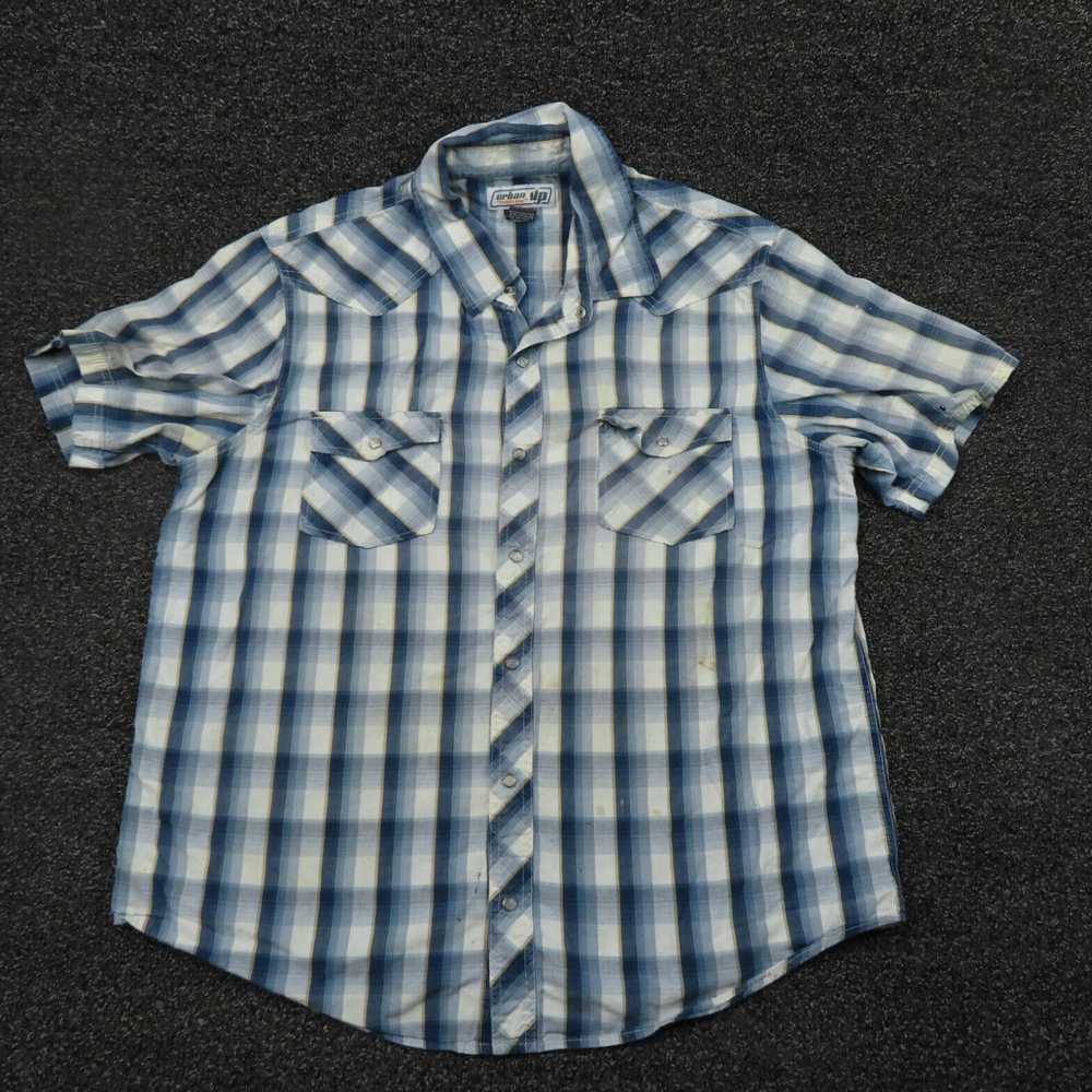 Vintage Urban Pipeline Shirt Adult XL Blue & Whit… - image 1