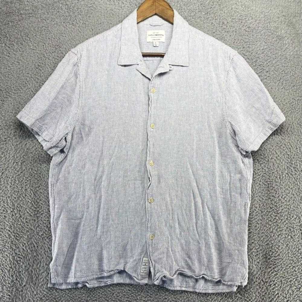 Lucky Brand Mens Large Classic Blue and White Lin… - image 2