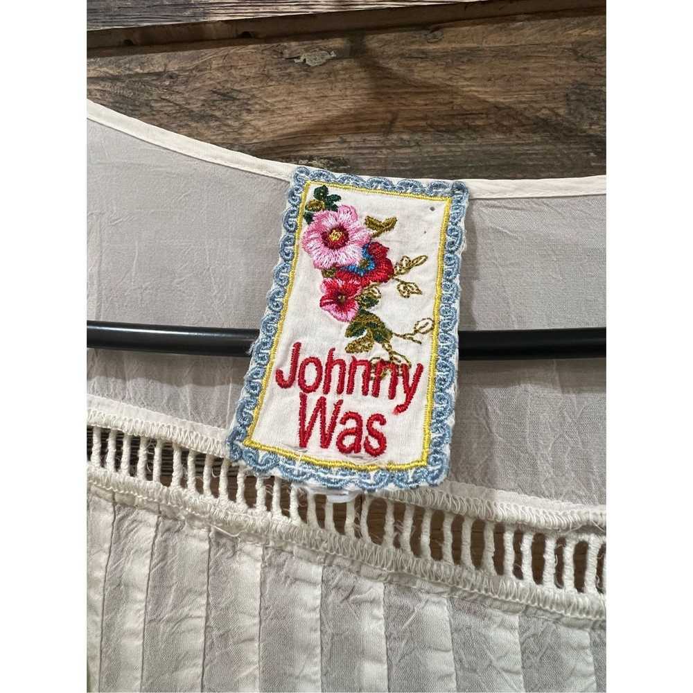 Johnny Was JOHNNY WAS cream shire blouse Cover Up… - image 5