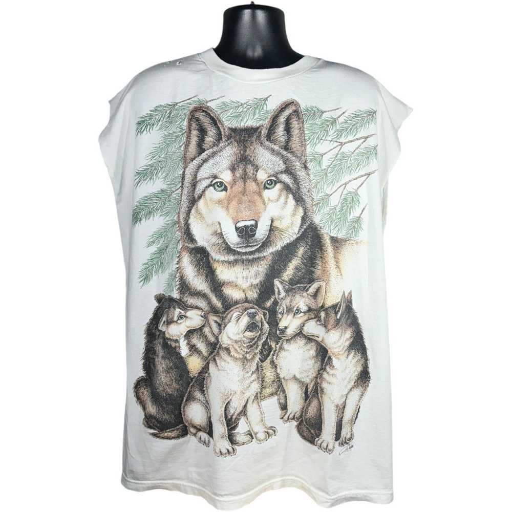 Vintage Vintage Wolf Pack Cut Off Tank Top - image 1