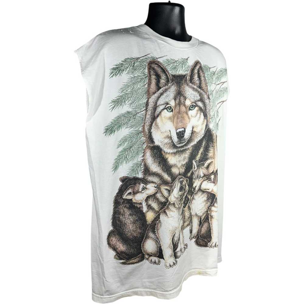 Vintage Vintage Wolf Pack Cut Off Tank Top - image 4