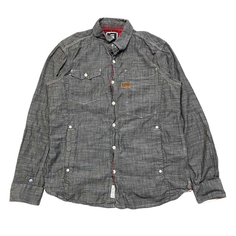 G Star Raw G Star Raw NE 5620 Zion Button Up Gray… - image 1