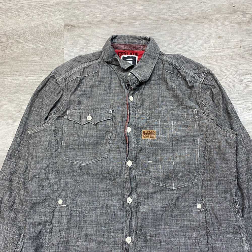 G Star Raw G Star Raw NE 5620 Zion Button Up Gray… - image 2