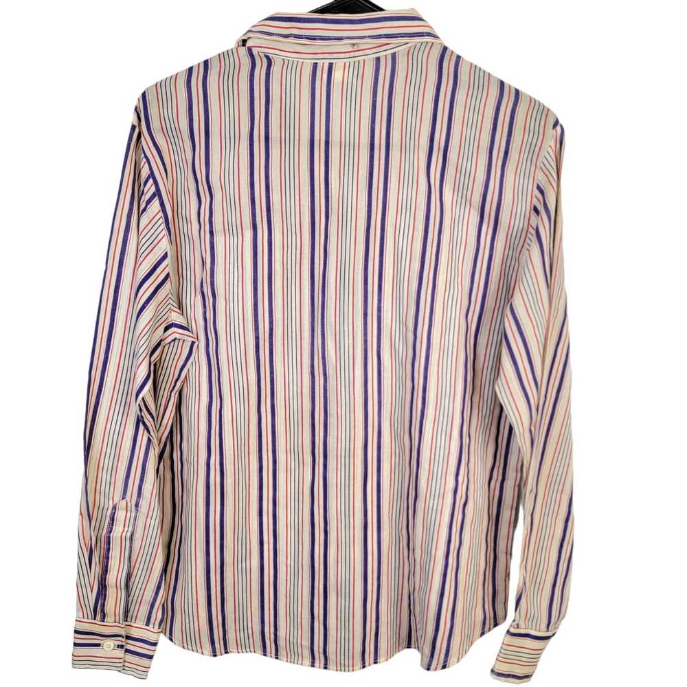 Vintage Vintage 70s Stripe Shirt Women Medium But… - image 10