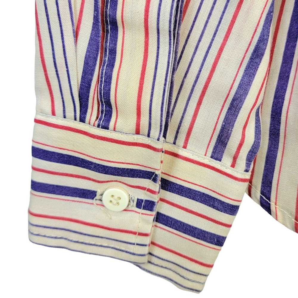 Vintage Vintage 70s Stripe Shirt Women Medium But… - image 12