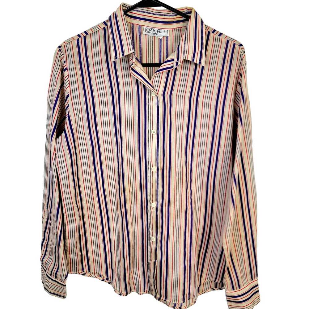 Vintage Vintage 70s Stripe Shirt Women Medium But… - image 9