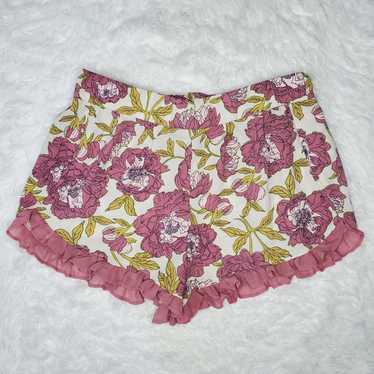 Nordstrom Leith Pink Floral Shorts Medium - image 1