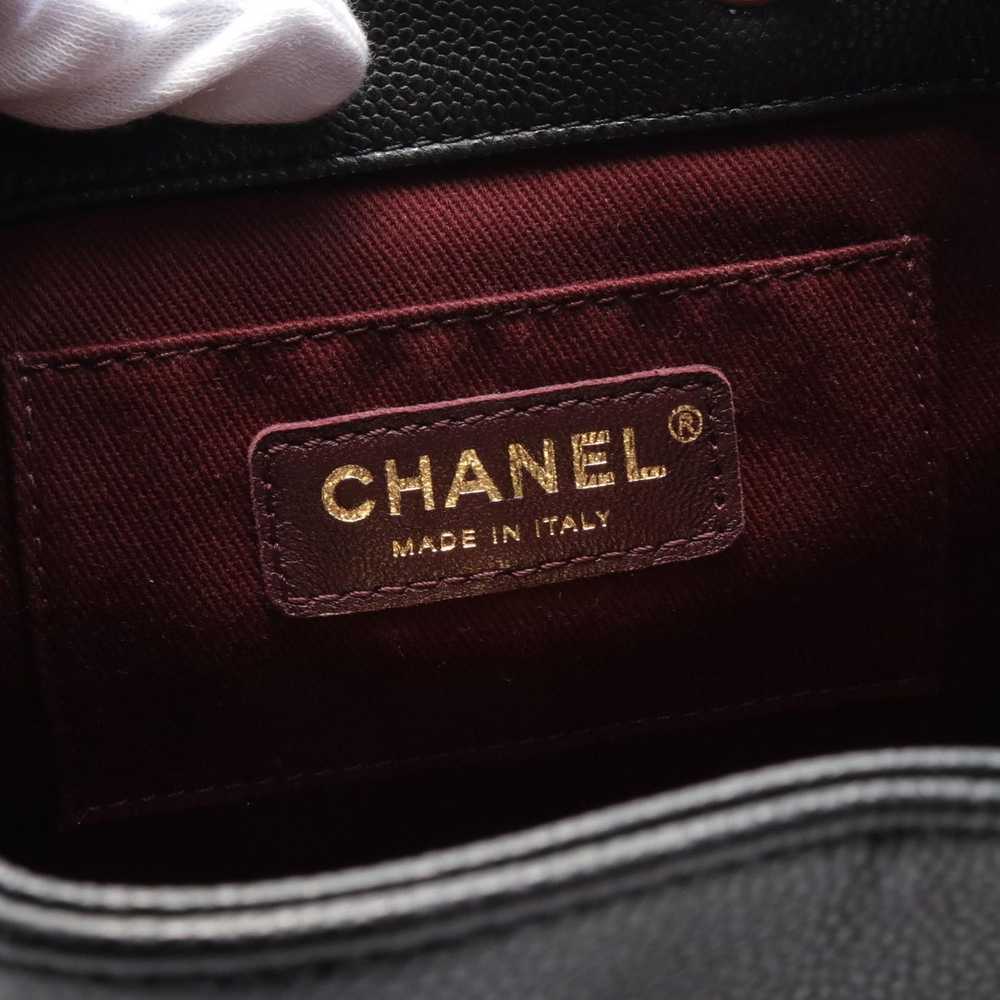 Chanel Chanel CC Caviar Matelasse Bucket Bag Leat… - image 4