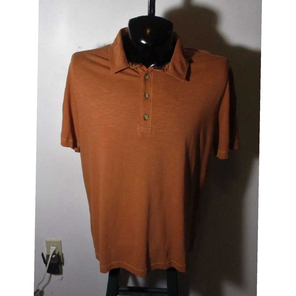 Vintage Carbon 2 Cobalt Rust Toned Short Sleeve P… - image 1