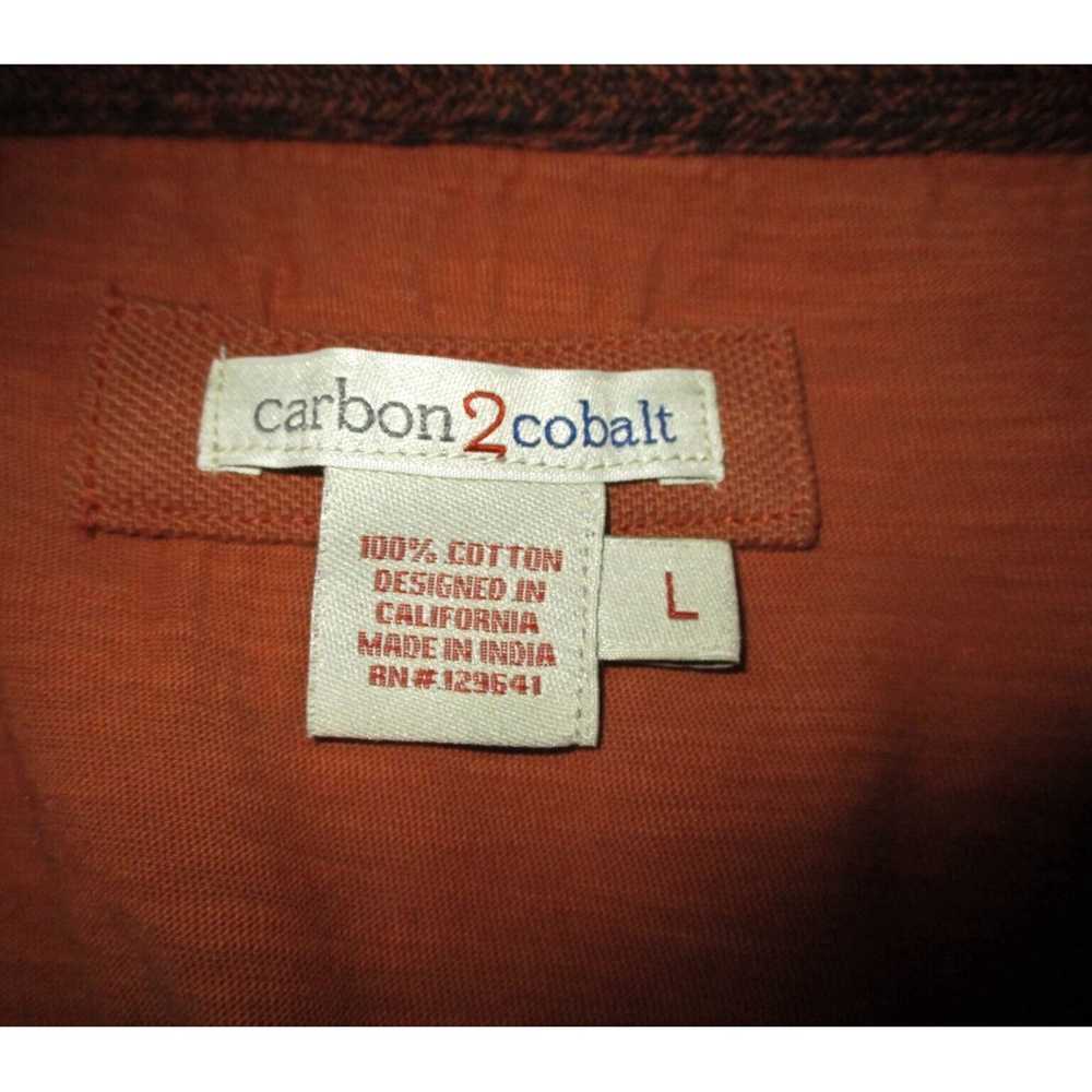 Vintage Carbon 2 Cobalt Rust Toned Short Sleeve P… - image 6