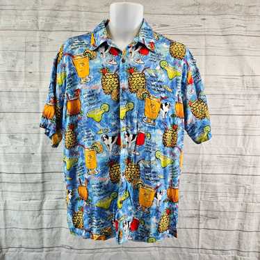 Big Dogs Big Dogs Mens Hawaiian Button Front Shirt