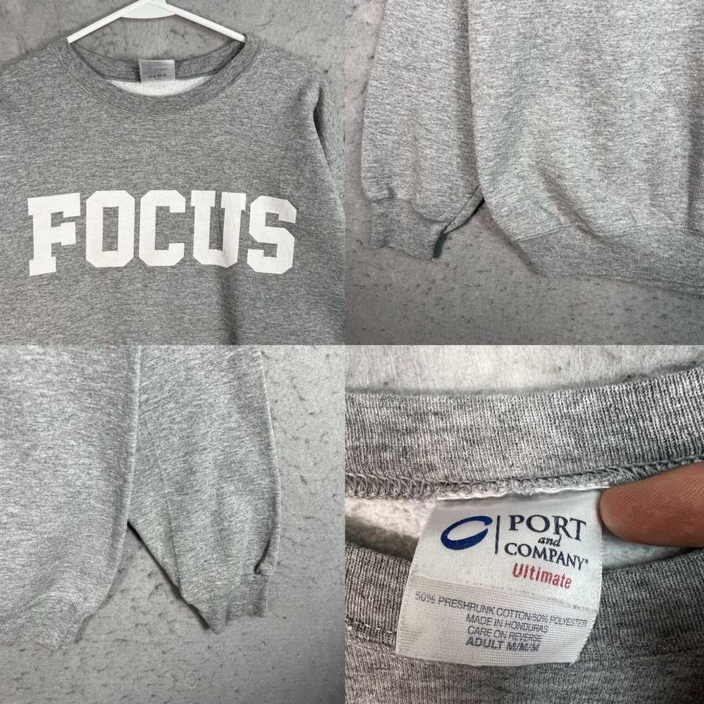 Vintage Focus Attention Sweater Adult Medium Gray… - image 4