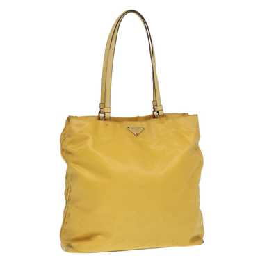 Prada PRADA Tote Bag Nylon Yellow Gold Auth 87177 - image 1