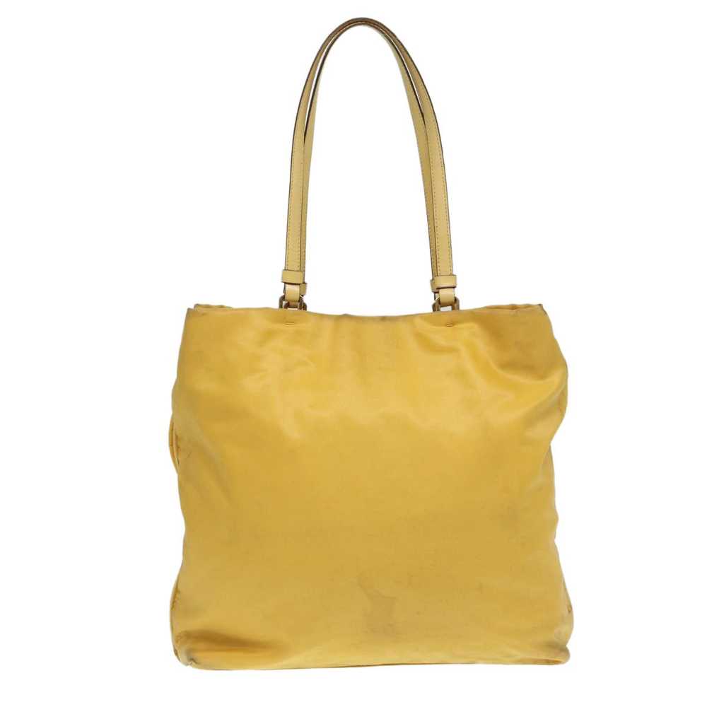 Prada PRADA Tote Bag Nylon Yellow Gold Auth 87177 - image 3