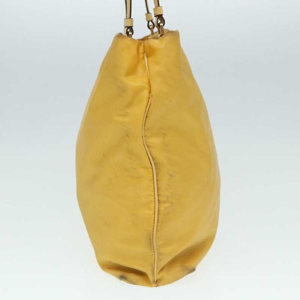 Prada PRADA Tote Bag Nylon Yellow Gold Auth 87177 - image 4