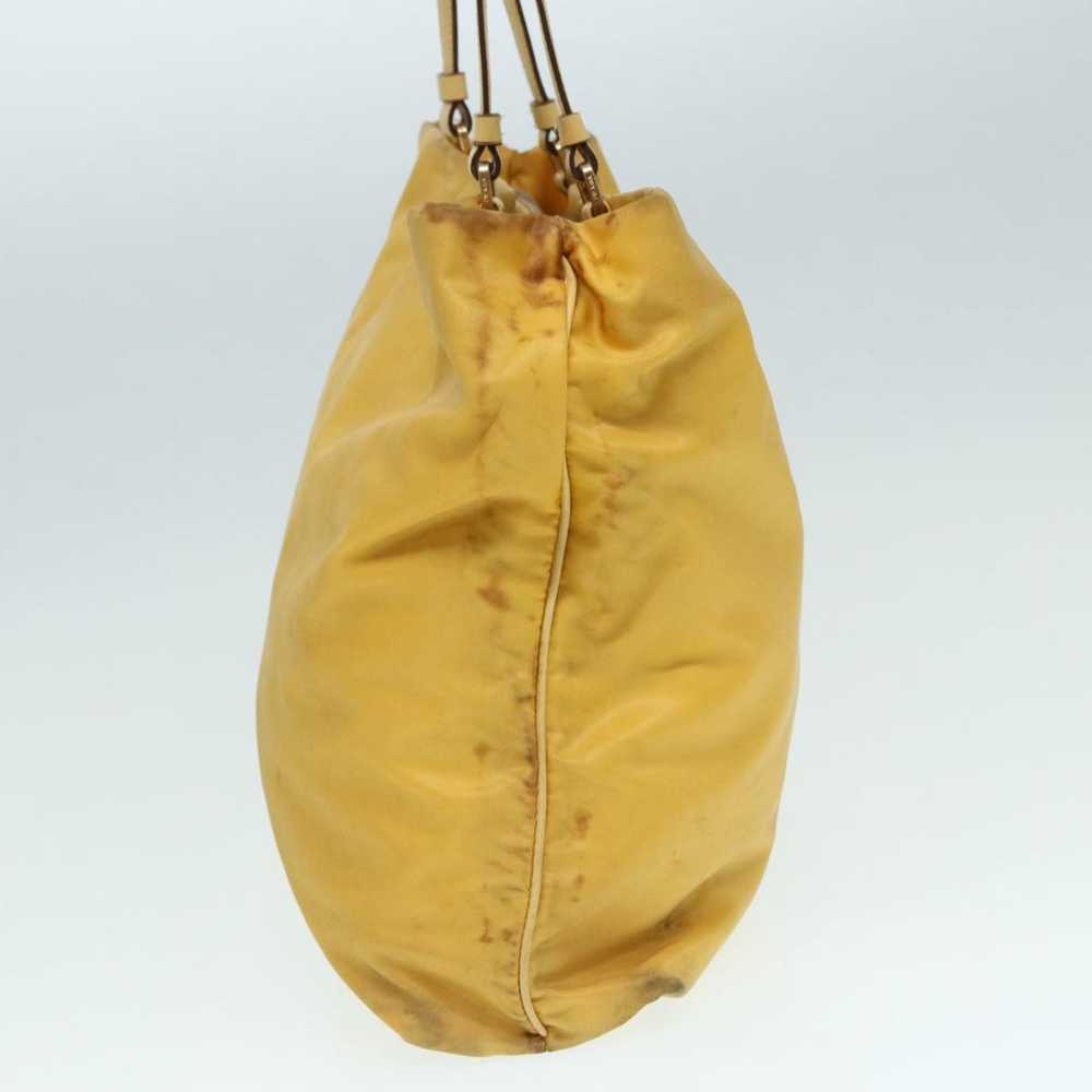 Prada PRADA Tote Bag Nylon Yellow Gold Auth 87177 - image 5