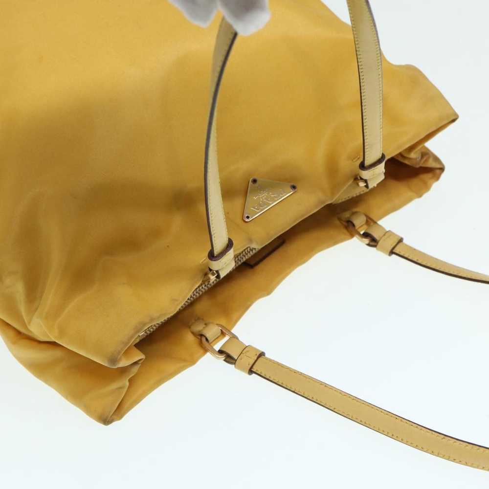 Prada PRADA Tote Bag Nylon Yellow Gold Auth 87177 - image 6