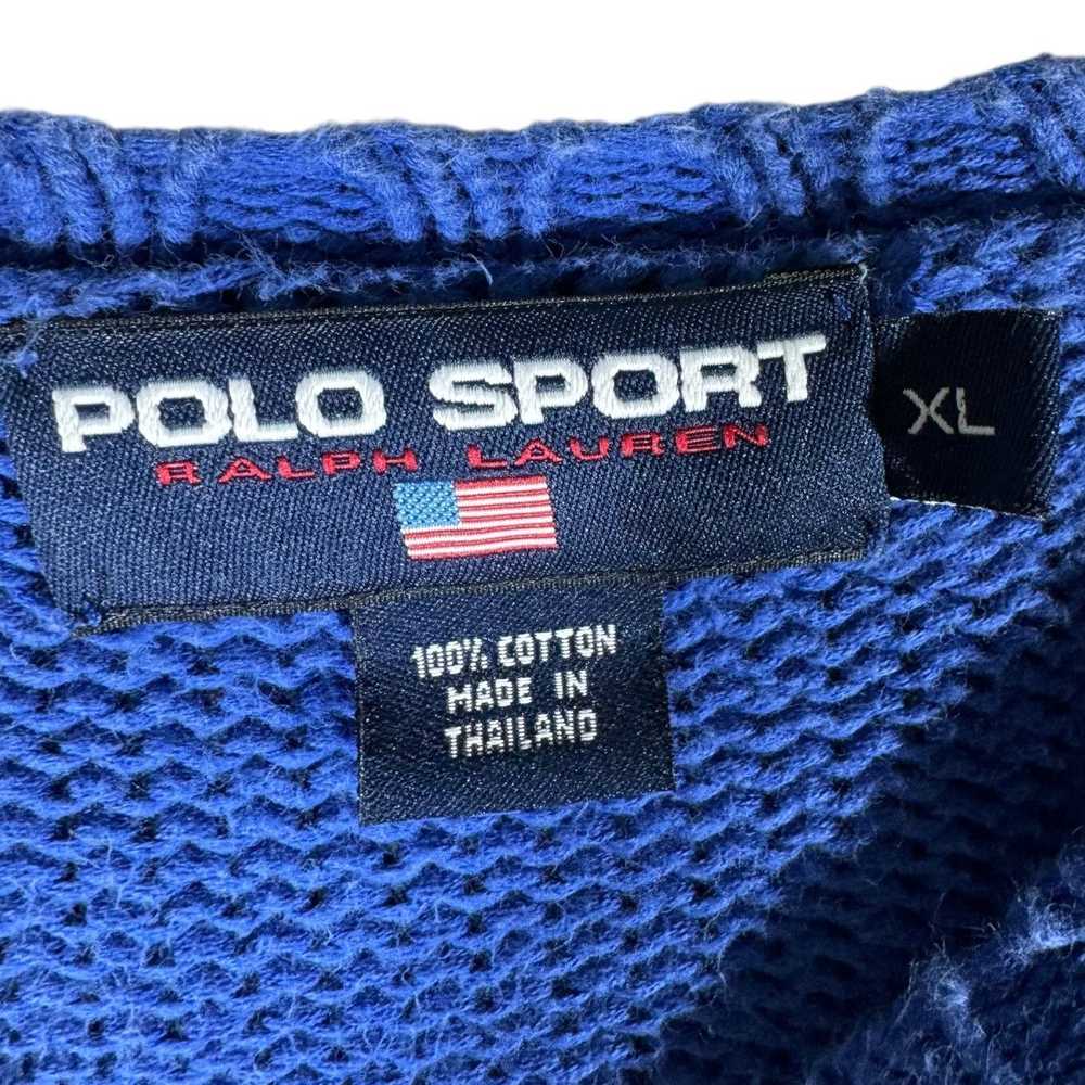 Polo Ralph Lauren Vintage Polo Sport Striped Swea… - image 7