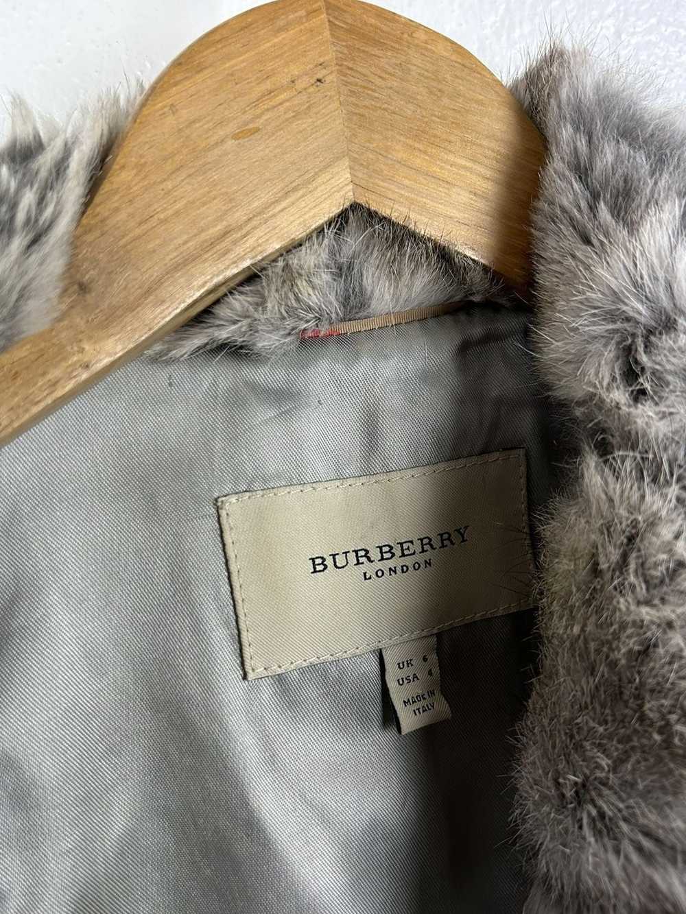 Burberry × Luxury Burberry London Rabbit Fur Vest… - image 9