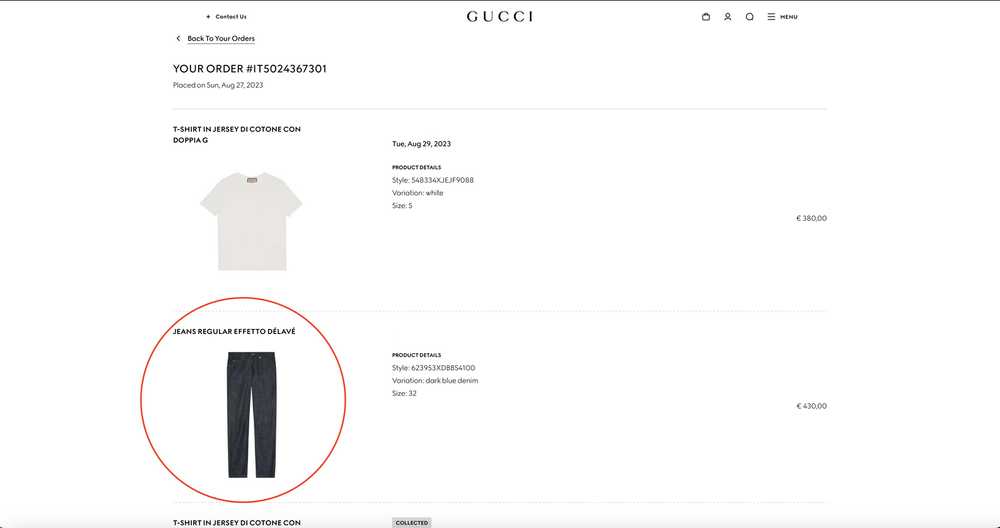 Gucci Gucci Regular Effeto Delave Denim - image 6