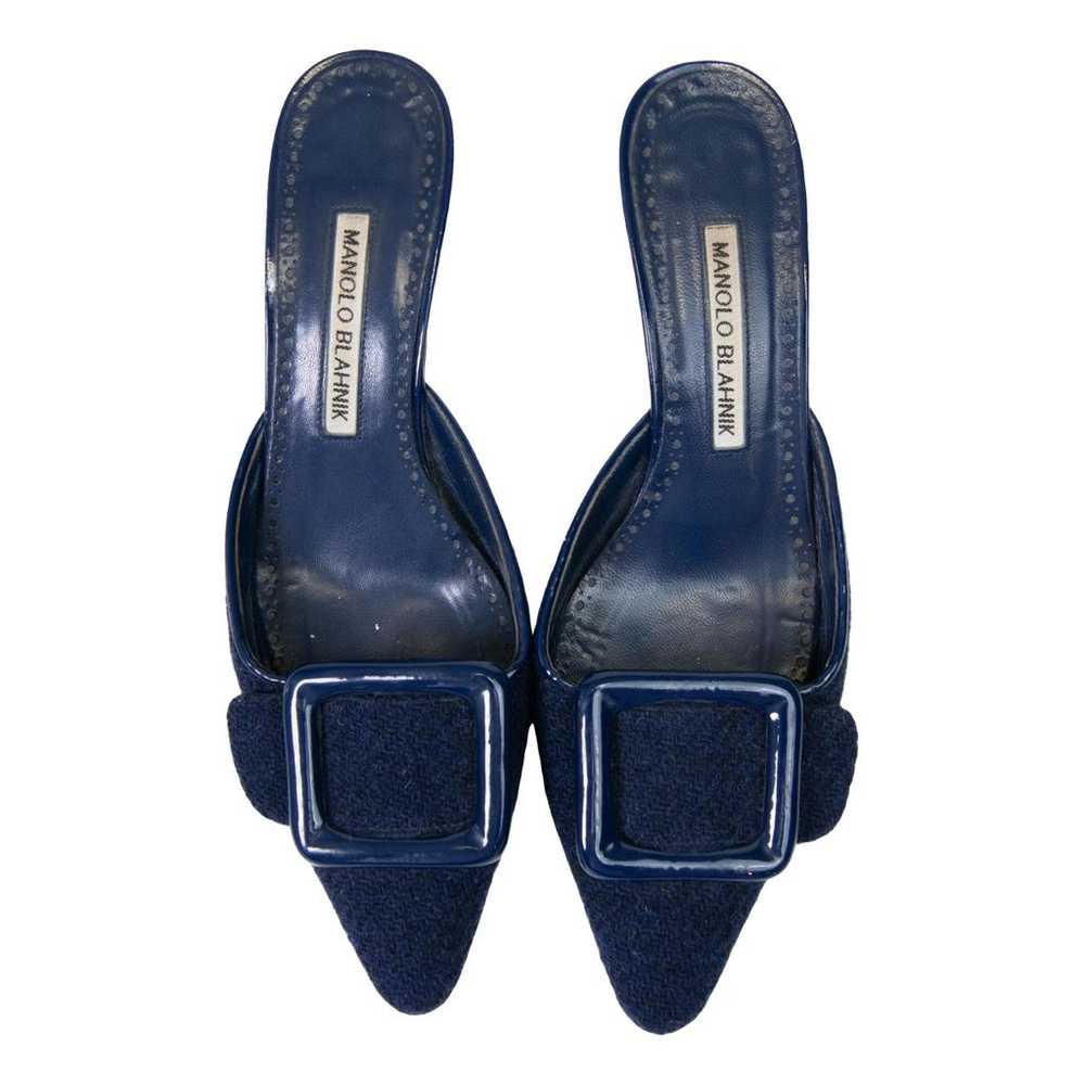 Manolo Blahnik Maysale cloth mules & clogs - image 1