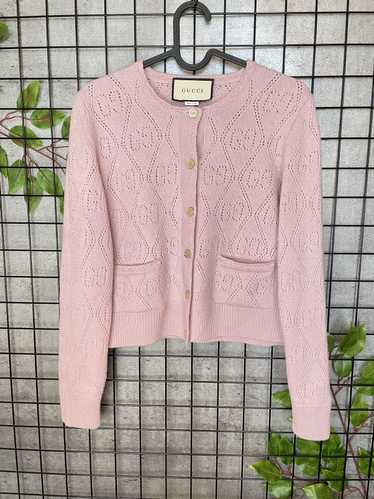 Gucci Gucci GG Jacquard knitted Cardigan pink