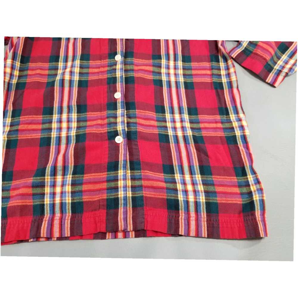 Disney Vintage Mickey Mouse Plaid Sleepwear Top f… - image 2