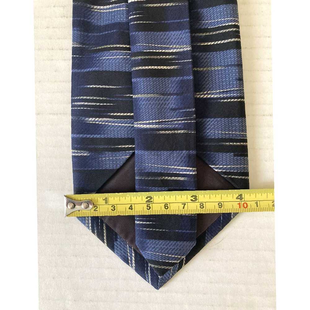 Van Heusen Silk Necktie for Men in Blue White Gra… - image 6