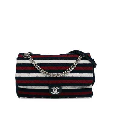 Multicolor Chanel Maxi Multicolor Stripe Jersey Ro