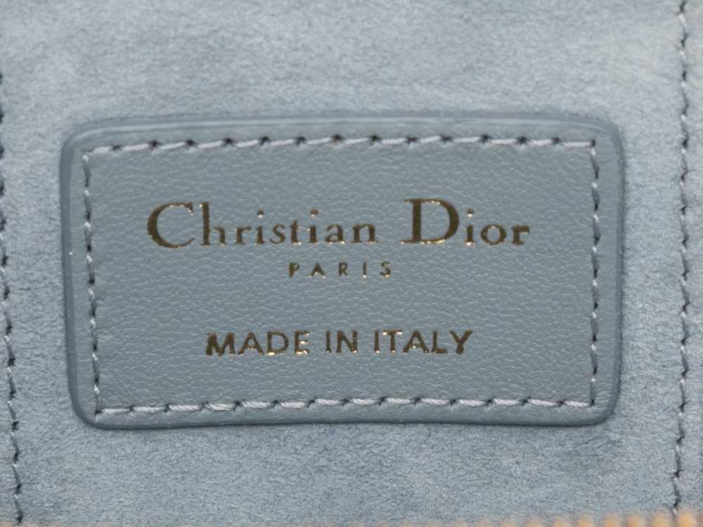 Blue Christian Dior Micro Lady Dior Cannage Vanit… - image 6