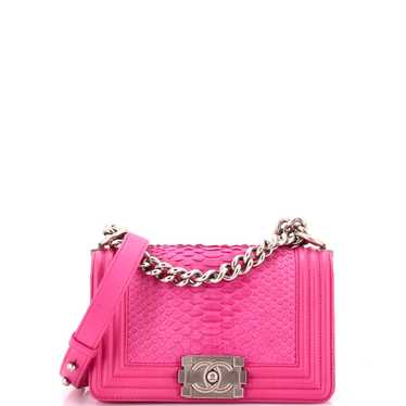 CHANEL Boy Flap Bag Python Small