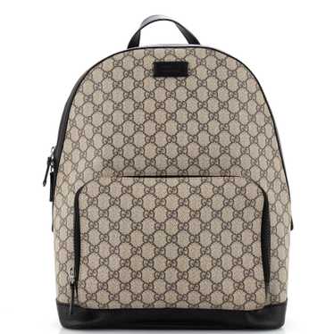 GUCCI Zip Pocket Backpack GG Coated Canvas Medium