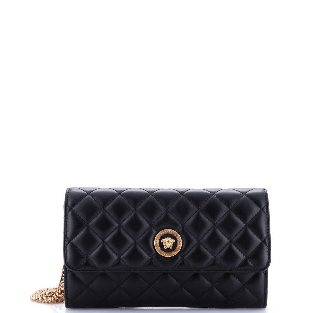 VERSACE Icon Wallet on Chain Quilted Leather - image 1