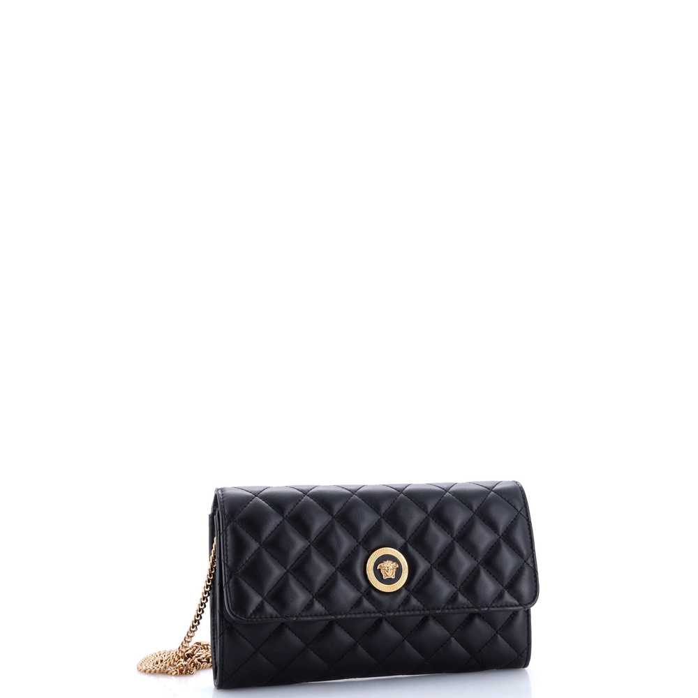 VERSACE Icon Wallet on Chain Quilted Leather - image 2