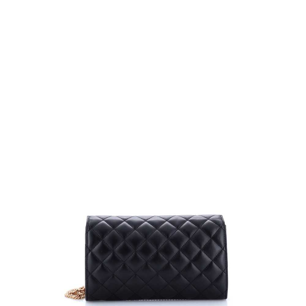 VERSACE Icon Wallet on Chain Quilted Leather - image 3