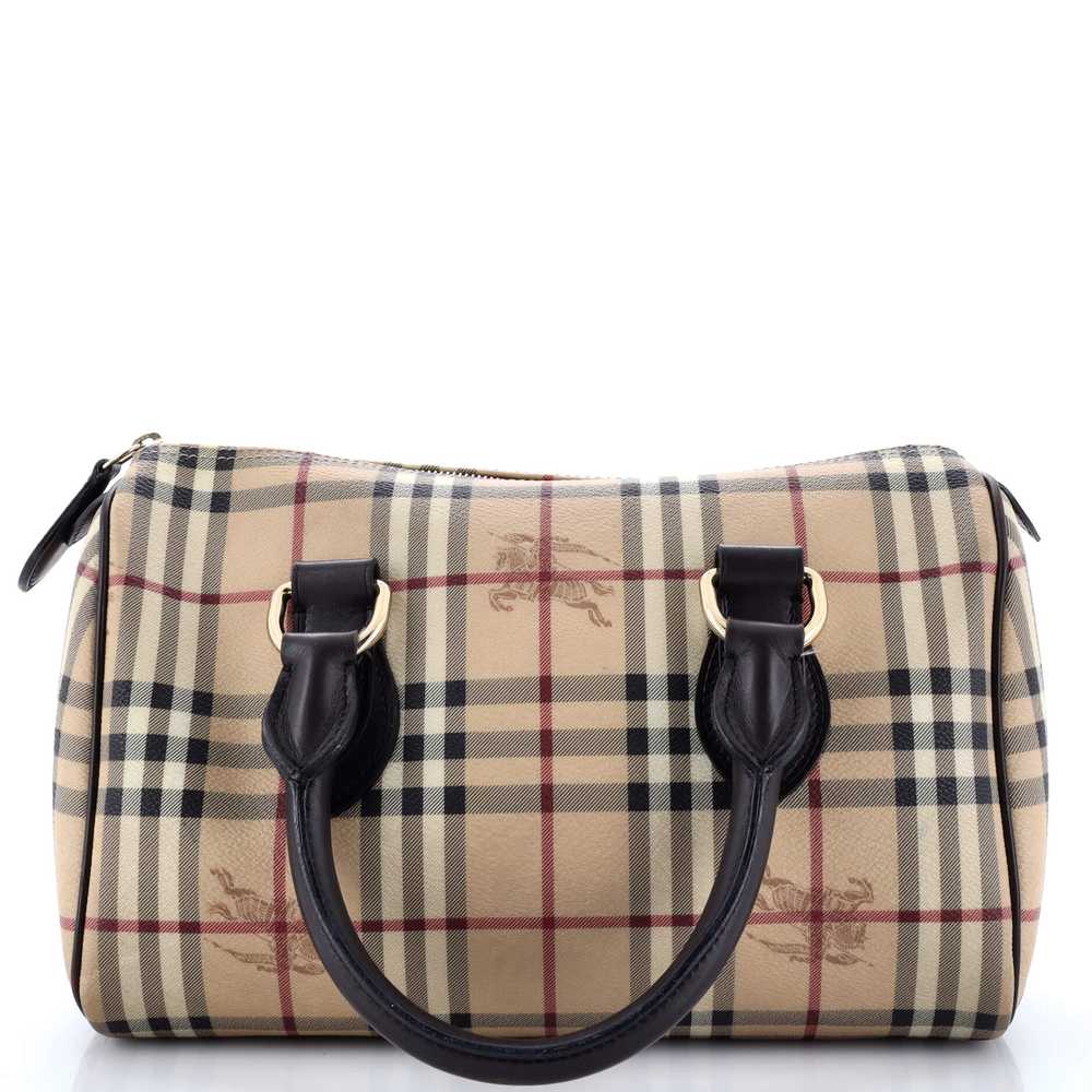 Burberry Chester Satchel Haymarket Coated Canvas … - image 1