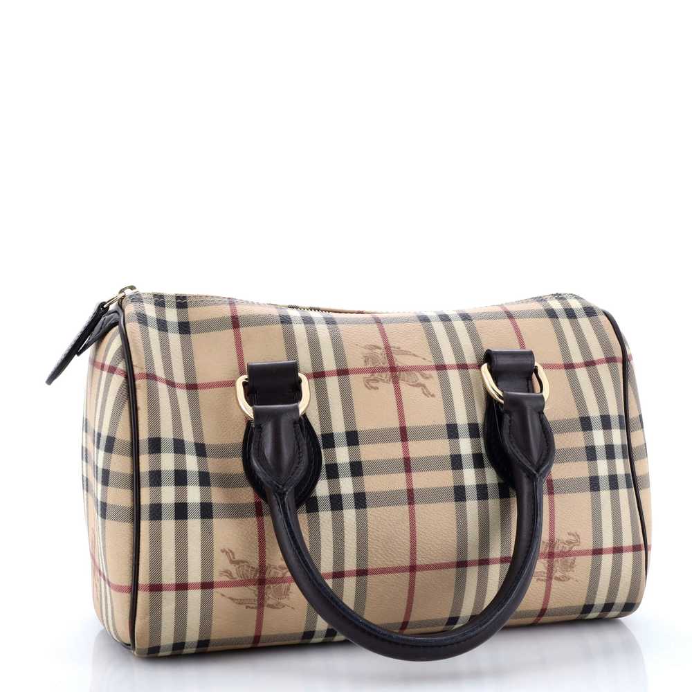 Burberry Chester Satchel Haymarket Coated Canvas … - image 2