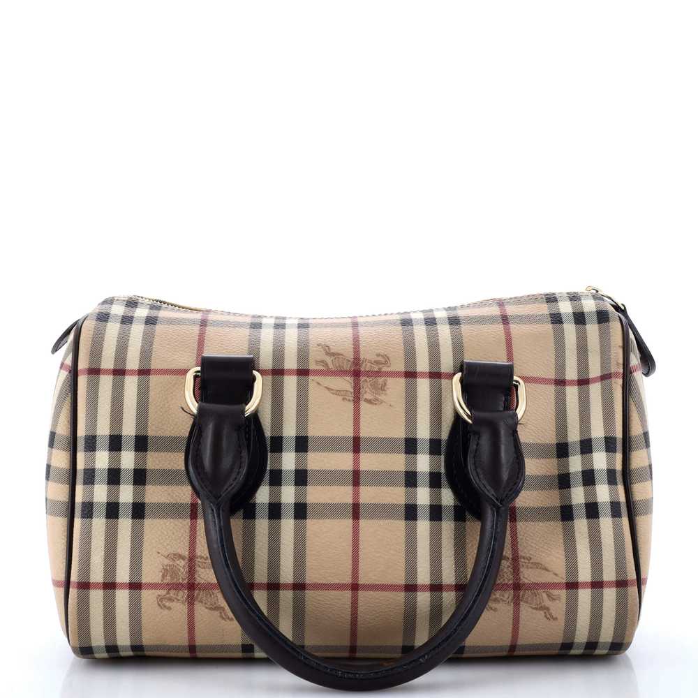 Burberry Chester Satchel Haymarket Coated Canvas … - image 3