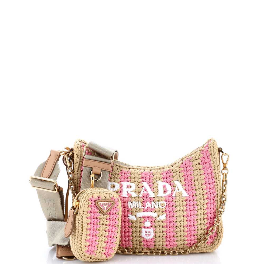 PRADA Re-Edition 2005 Shoulder Bag Raffia Small - image 2