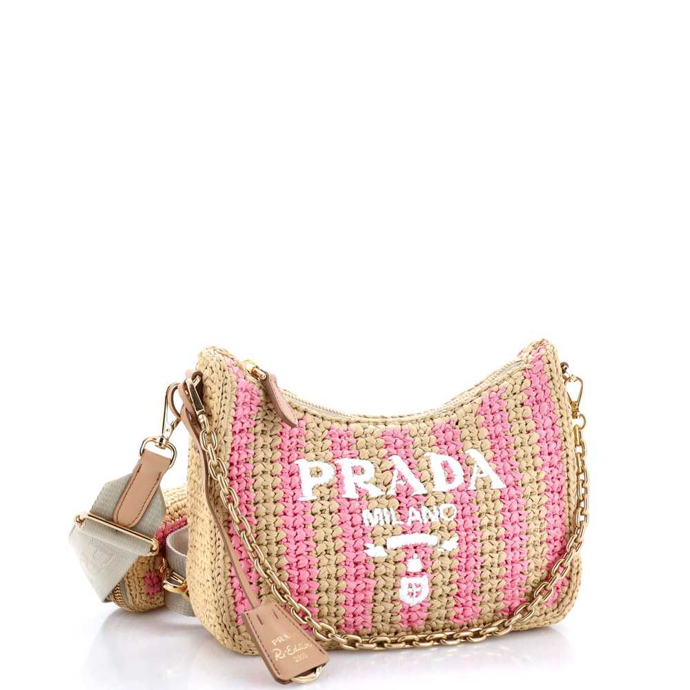 PRADA Re-Edition 2005 Shoulder Bag Raffia Small - image 3