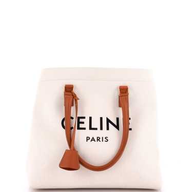 CELINE Horizontal Cabas Tote Canvas with Leather S