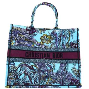 Christian Dior Book Tote Embroidered Canvas Large - image 1