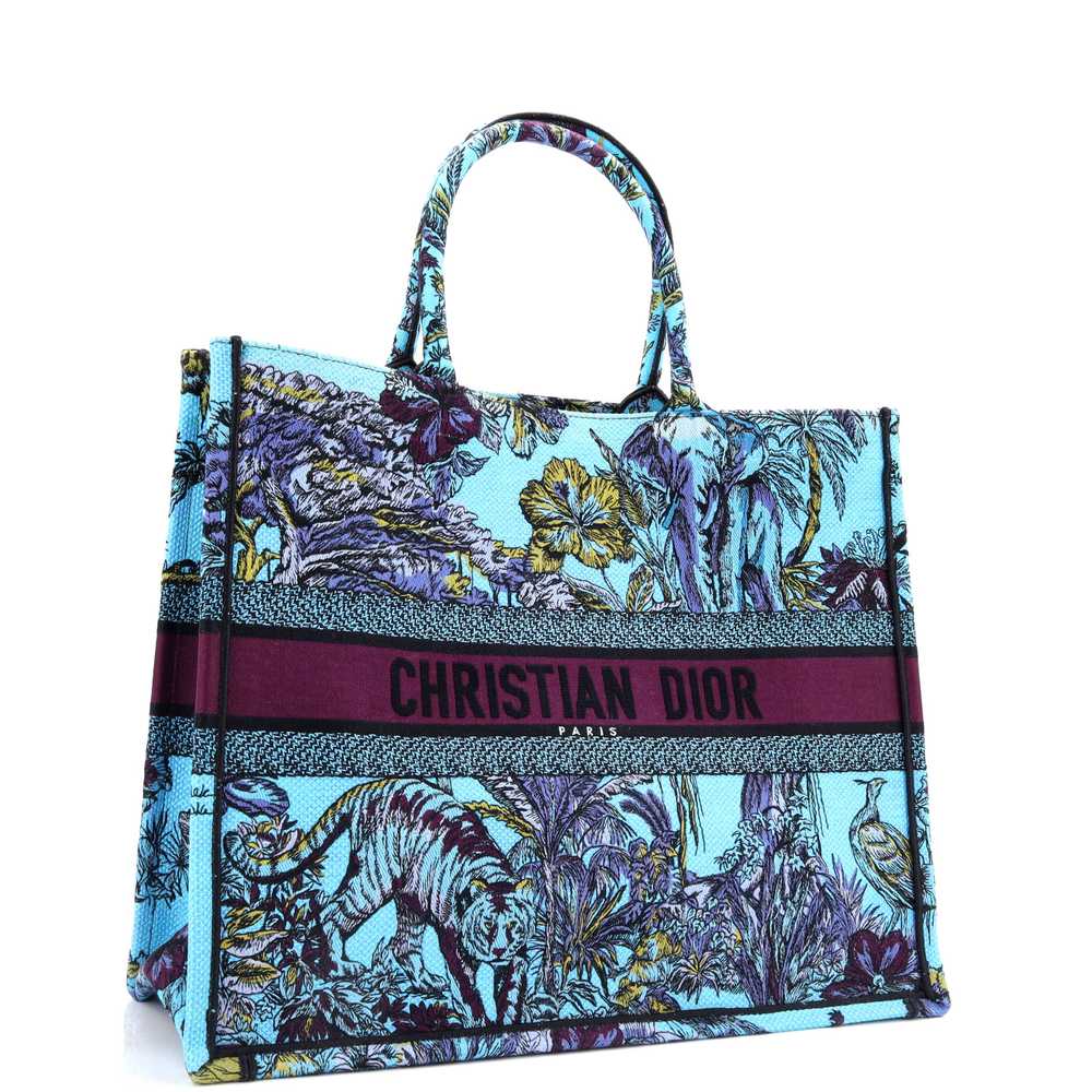 Christian Dior Book Tote Embroidered Canvas Large - image 2