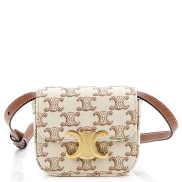 CELINE Triomphe Shoulder Bag Triomphe Canvas Mini