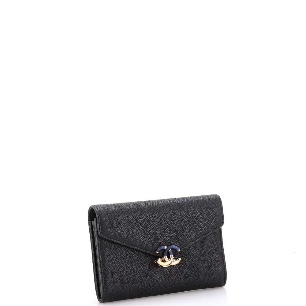 CHANEL Thread Around Flap Wallet Quilted Caviar C… - image 2