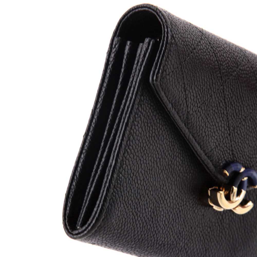 CHANEL Thread Around Flap Wallet Quilted Caviar C… - image 6