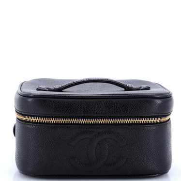 CHANEL Vintage Timeless Cosmetic Case Caviar Mediu