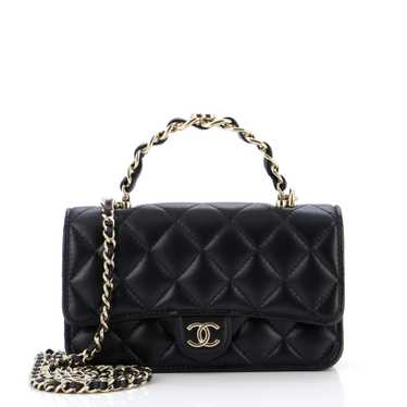 CHANEL Classic Single Flap Chain Top Handle Bag Q… - image 1