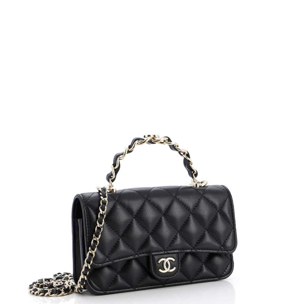 CHANEL Classic Single Flap Chain Top Handle Bag Q… - image 3