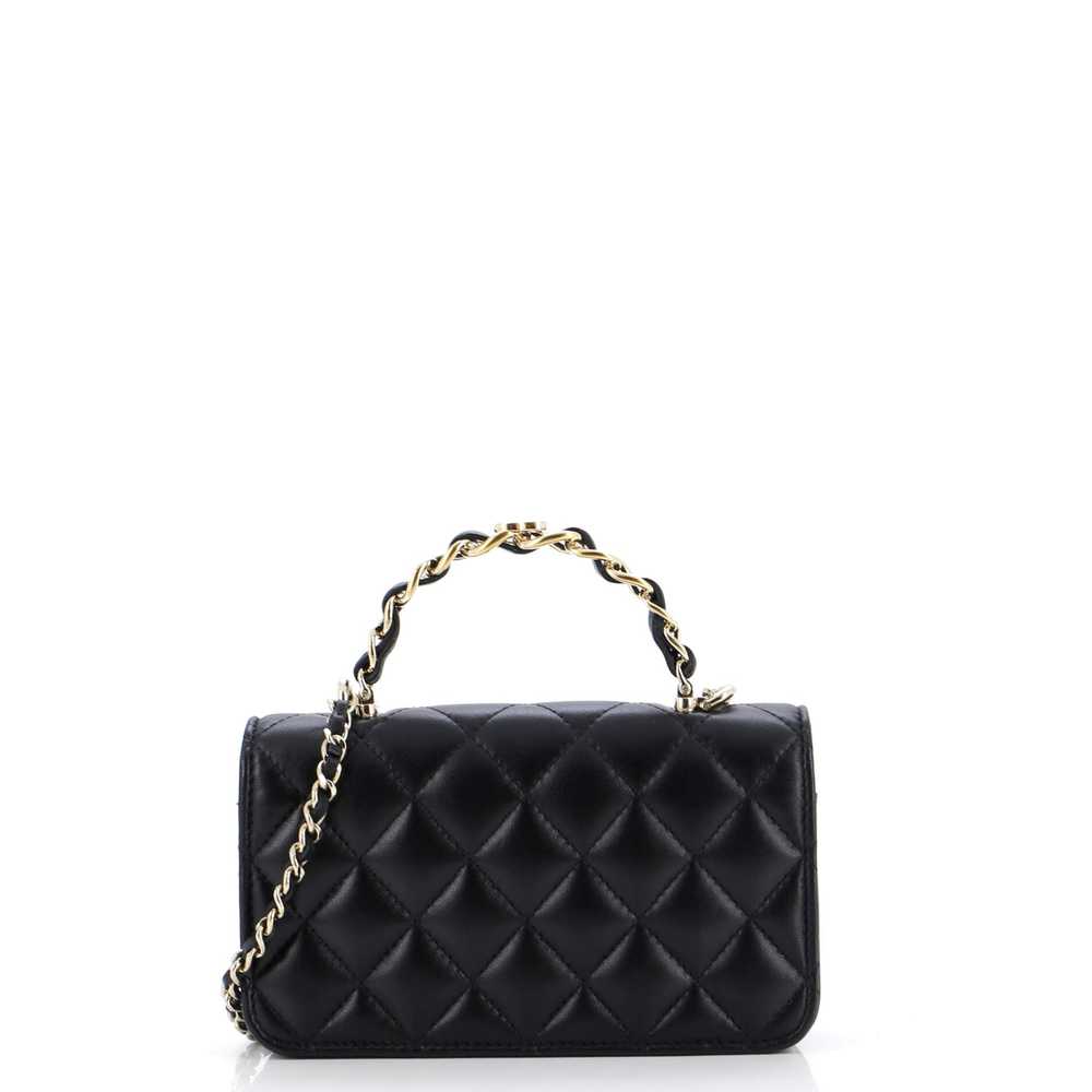 CHANEL Classic Single Flap Chain Top Handle Bag Q… - image 4